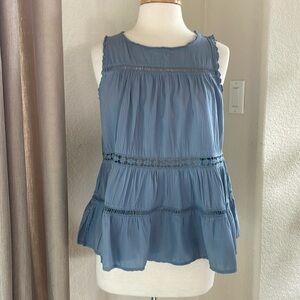 Ann Taylor Loft Ruffled Tiered Blouse